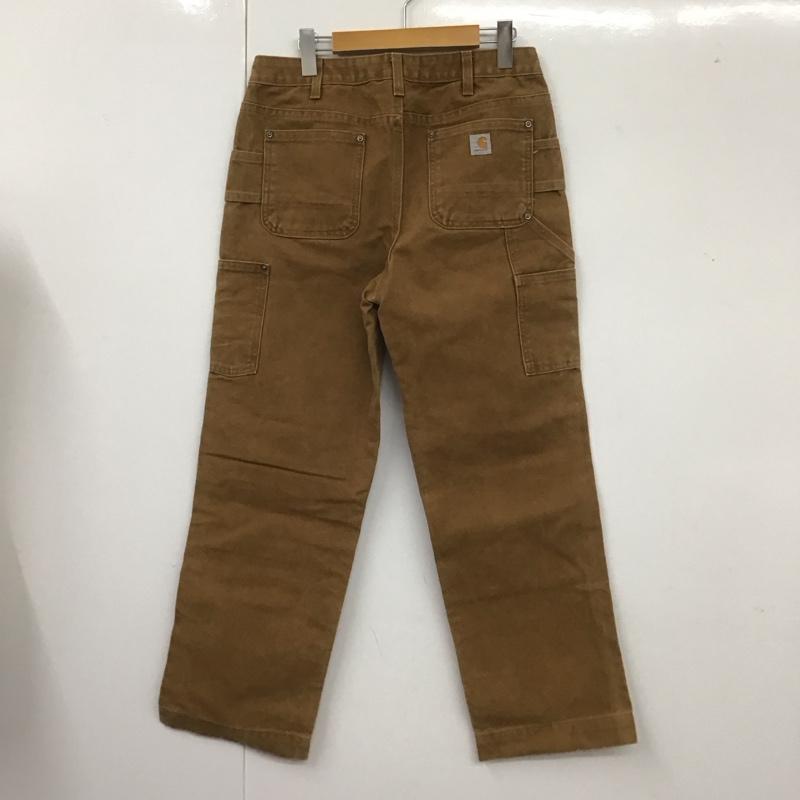 カーハート Carhartt パンツ ワークパンツ、ペインターパンツ 100881221 RELAXED FIT ダブルニー 無地 茶 / ブラウン /  メンズ USED 古着 中古 10106853