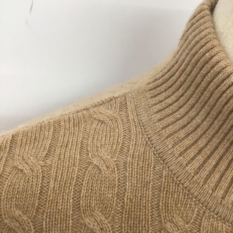 エルエルビーン L.L.Bean ニット、セーター 長袖 ハーフジップ S 無地 ベージュ / ベージュ /  メンズ USED 古着 中古 10111716