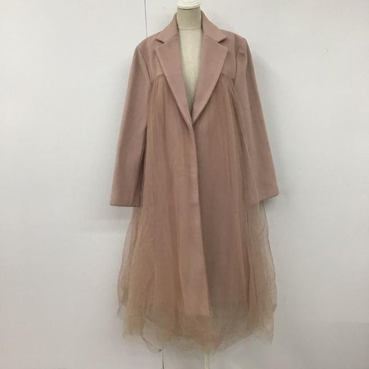 スナイデル SNIDEL コート コート一般 swfc184025 チュールコート アウター 1 無地 桃 / ピンク /  レディース USED 古着 中古 10122817