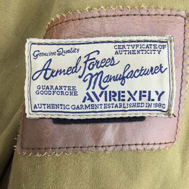 アヴィレックス AVIREX ジャケット、上着 レザージャケット L 無地 茶 / ブラウン /  メンズ USED 古着 中古 10139250