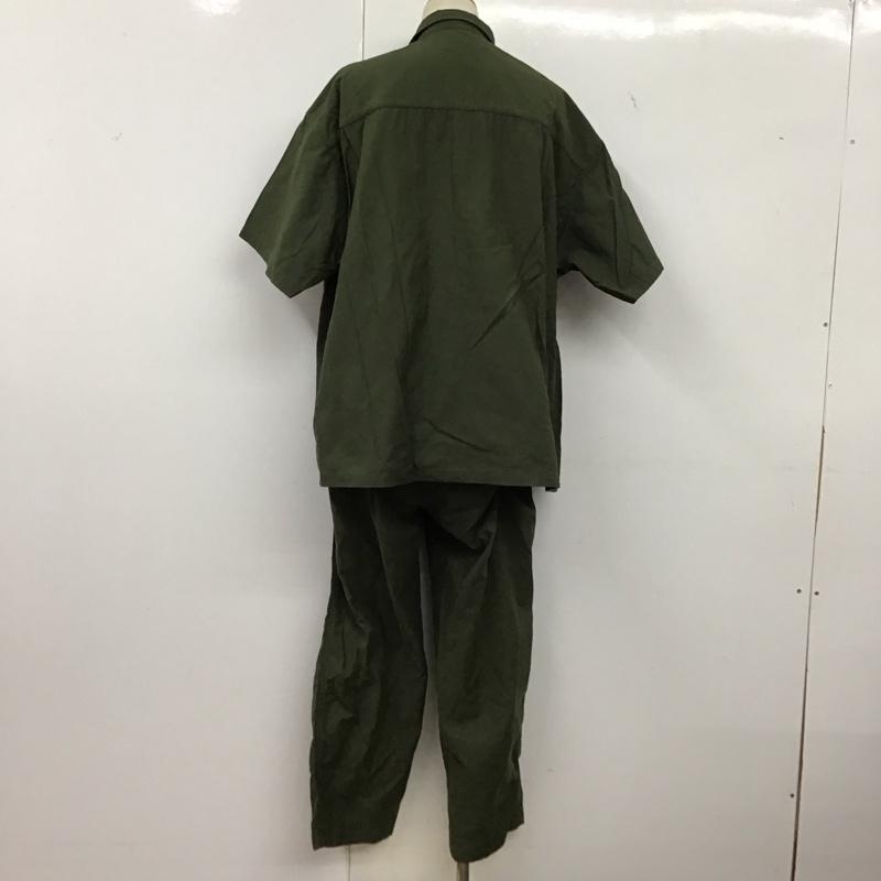 ケボズ KEBOZ セットアップ セットアップ セットアップ 半袖シャツ ワイドパンツ 2点セット XL 無地 カーキ / カーキ /  メンズ USED 古着 中古 10149347