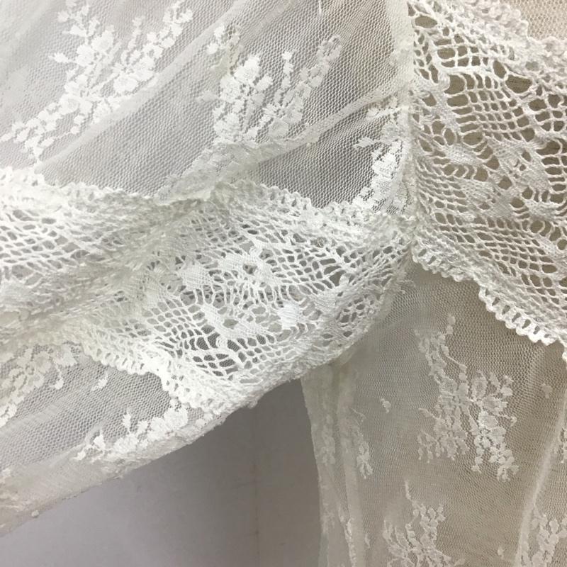 ダブルクローゼット w closet ワンピース ロングスカート 長袖ワンピース ロングワンピース フレアスカートワンピース 前開き 花柄 白 / ホワイト /  レディース USED 古着 中古 10126135