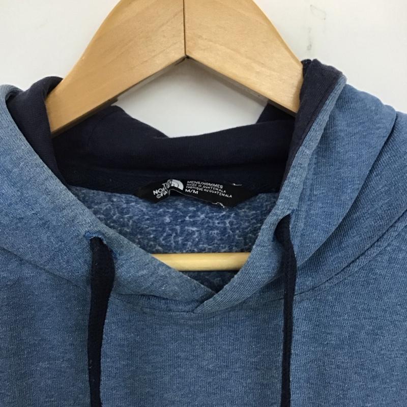 ザノースフェイス THE NORTH FACE パーカー 長袖 長袖パーカー プルオーバーパーカー スウェット M ロゴ、文字 青 / ブルー /  メンズ USED 古着 中古 10140550