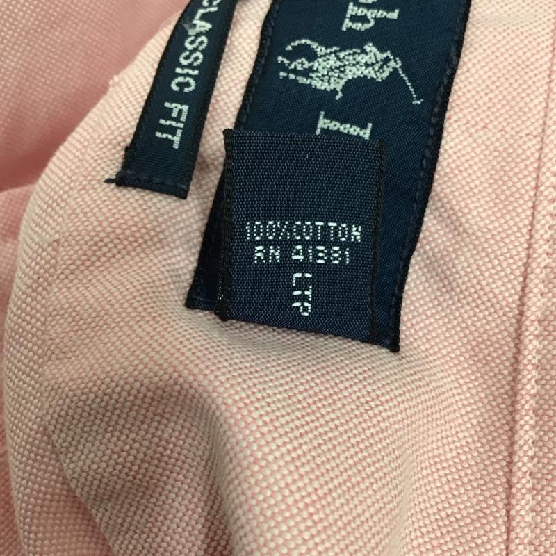 ラルフローレン RALPHLAUREN シャツ、ブラウス 長袖 長袖シャツ カラーシャツ ポケットシャツ 長袖カットソー ボタンダウンシャツ XXL ロゴ、文字 桃 / ピンク /  メンズ USED 古着 中古 10117448