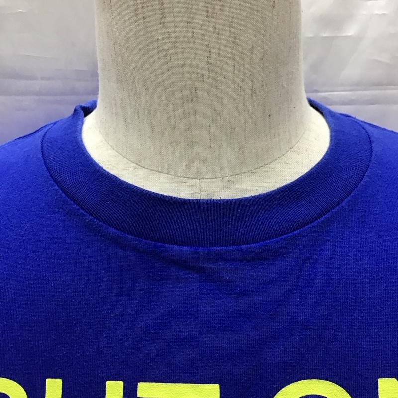 ミズノ MIZUNO Tシャツ 半袖 A60TF-227 クルーネック L ロゴ、文字 青 / ブルー /  メンズ USED 古着 中古 10117065