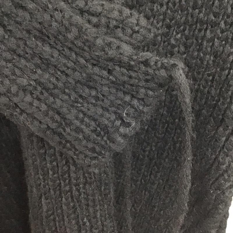 セドリック ジャックミン CEDRIC JACQUEMYN ニット、セーター 長袖 長袖ニットカットソー Vネック セーター 無地 黒 / ブラック /  メンズ USED 古着 中古 10140115