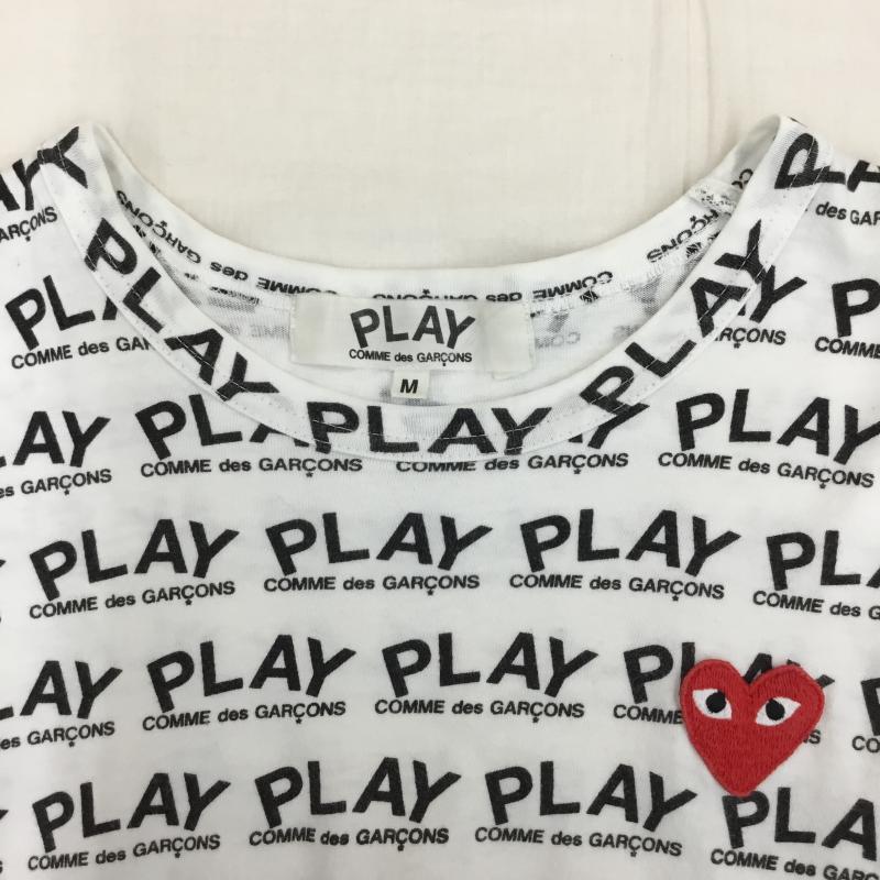 プレイコムデギャルソン PLAY COMME des GARCONS Tシャツ 半袖 M 総柄 白 / ホワイト /  メンズ USED 古着 中古 10141209