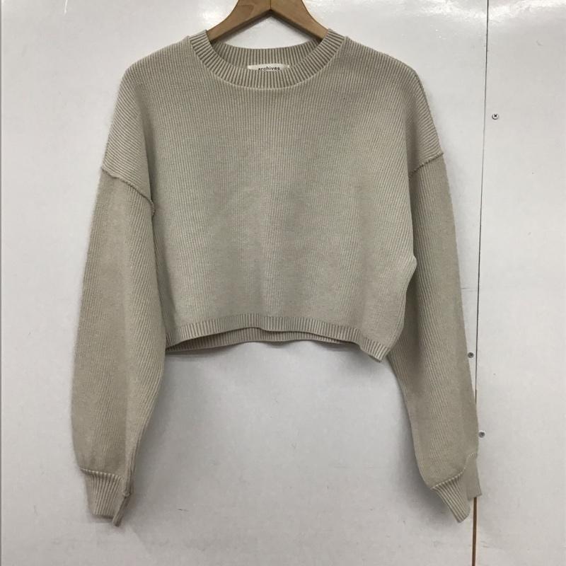 アルシーヴ archives ニット、セーター 長袖 M 無地 ベージュ / ベージュ /  レディース USED 古着 中古 10147836