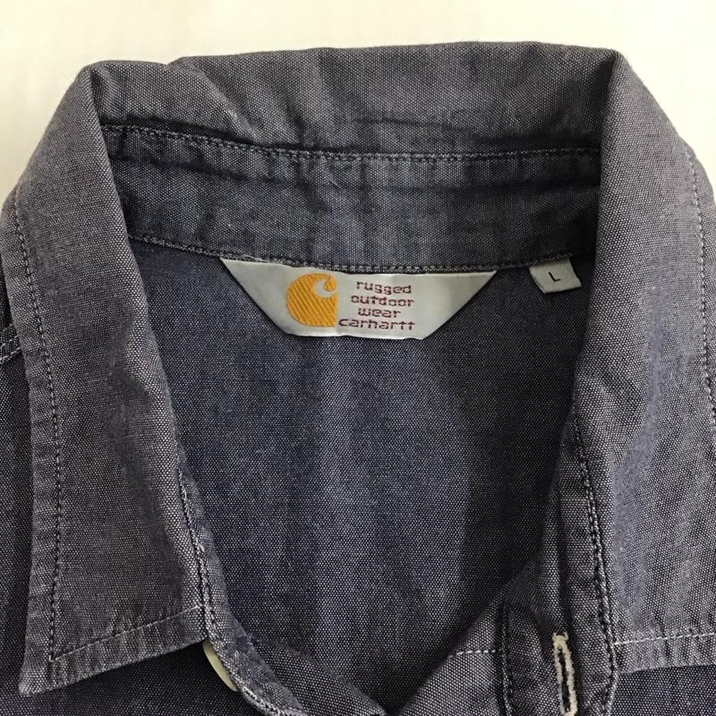 カーハート Carhartt シャツ、ブラウス 半袖 半袖シャツ カラーシャツ 半袖カットソー S 無地 インディゴ / インディゴ /  メンズ USED 古着 中古 10113099