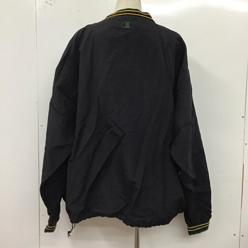 チャンピオン Champion ジャケット、上着 ジャケット、ブレザー NFL PROLINE 90s ナイロンジャケット Vネックカットソー XXL ロゴ、文字 黒 / ブラック /  メンズ USED 古着 中古 10127725
