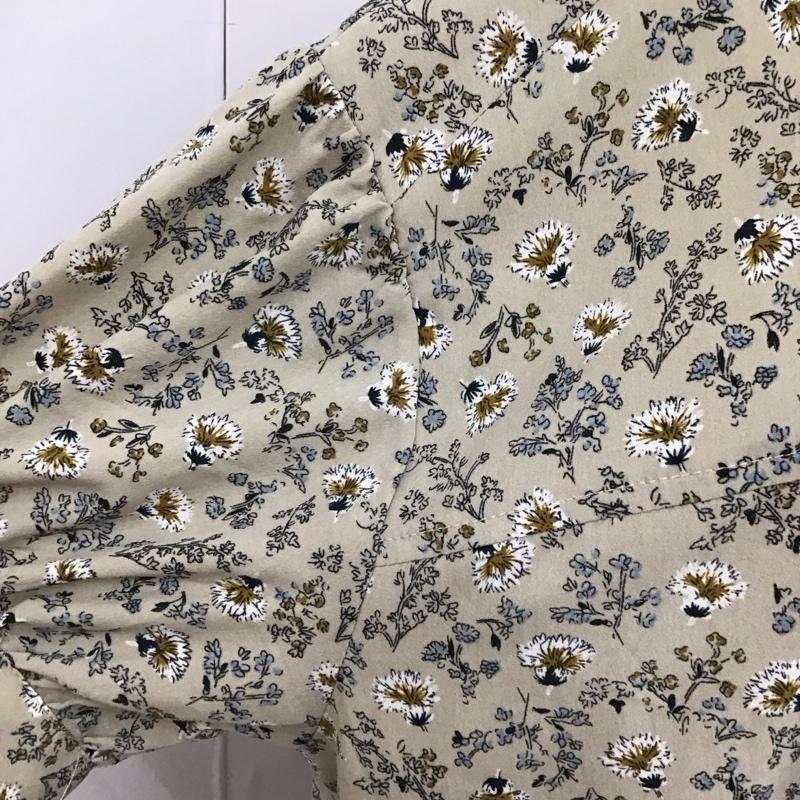アイテムズ アーバンリサーチ ITEMS URBAN RESEARCH ワンピース ロングスカート IT15-26A010 バックデザインプリントワンピース 半袖 FREE 花柄 ベージュ / ベージュ /  レディース USED 古着 中古 10116475
