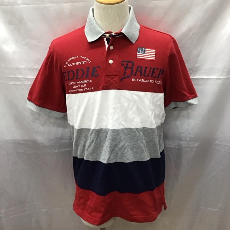 エディーバウアー Eddie Bauer ポロシャツ 半袖 半袖ポロシャツ カラーシャツ 半袖カットソー S ボーダー柄 マルチカラー / マルチカラー /  メンズ USED 古着 中古 10111678