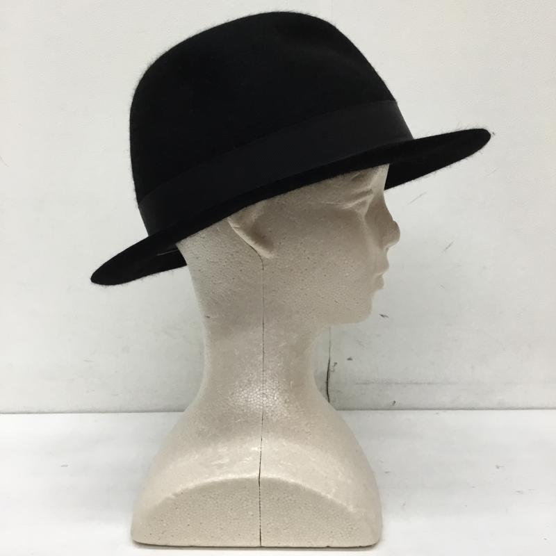 カシラ CA4LA 帽子 ハット Borsalino FREE 無地 黒 / ブラック /  メンズ USED 古着 中古 10145517