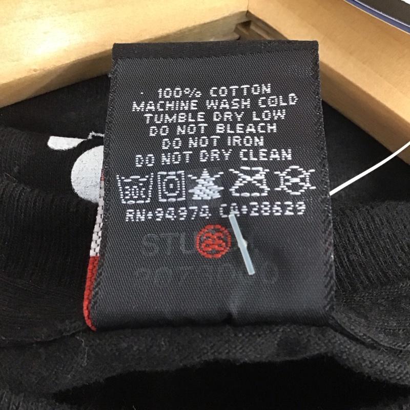 ステューシー STUSSY Tシャツ 半袖 半袖カットソー プリントTシャツ クルーネックカットソー M ロゴ、文字 黒 / ブラック /  メンズ USED 古着 中古 10149183