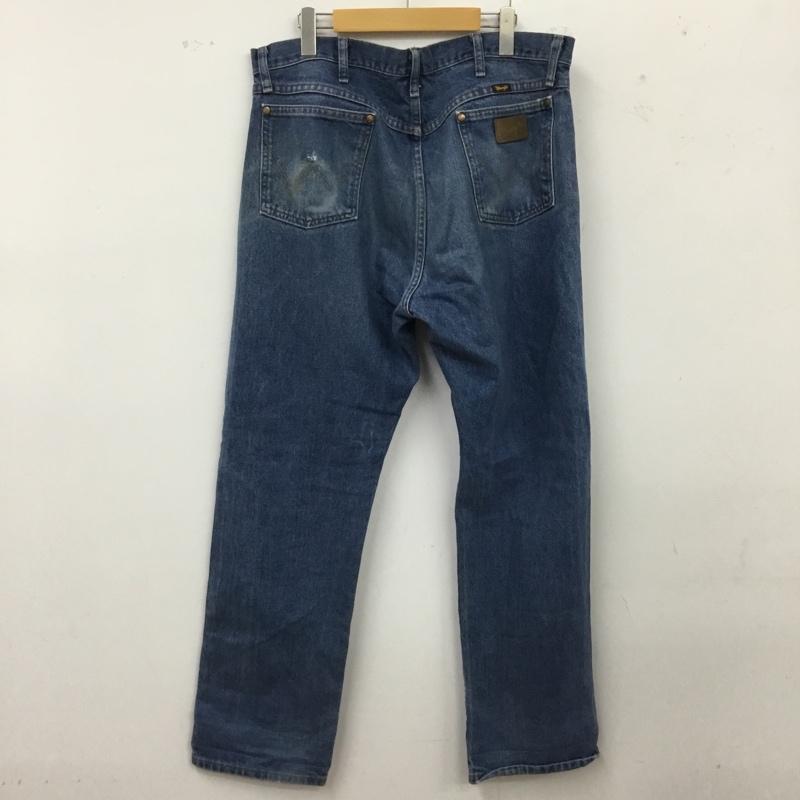 ラングラー Wrangler パンツ デニム、ジーンズ デニムパンツ ストレートパンツ ワイドパンツ カジュアルパンツ 38 無地 インディゴ / インディゴ /  メンズ USED 古着 中古 10122285