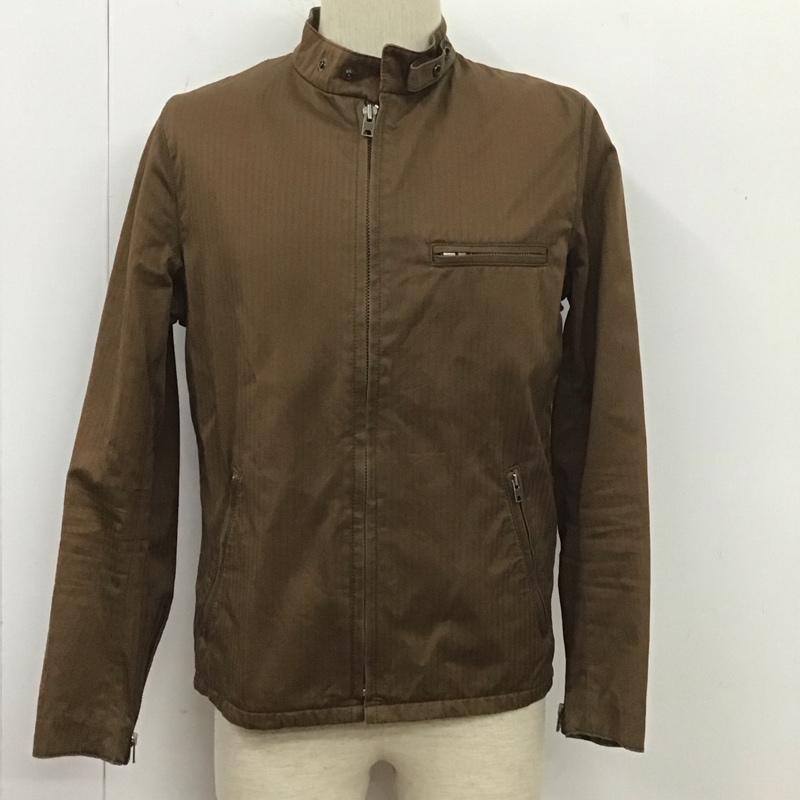 ショット schott ジャケット、上着 ジャケット、ブレザー ジップアップジャケット ジャンパー ジャケット カジュアルジャケット アウター 38 ストライプ 茶 / ブラウン /  メンズ USED 古着 中古 10106840