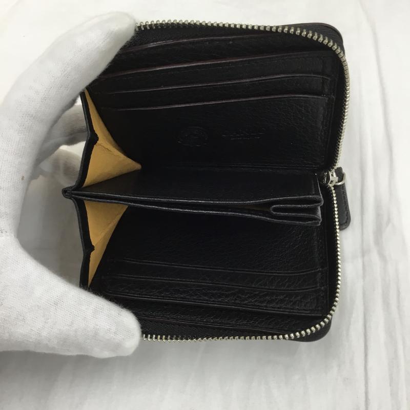 ユーズドクロージング used clothes 財布 コンパクト財布 GANZO 鹿革 無地 黒 / ブラック /  メンズ USED 古着 中古 10112614