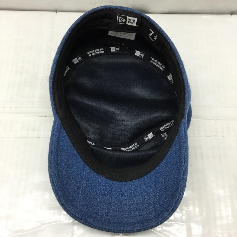 ニューエラ NEW ERA 帽子 キャップ ワークキャップ 61.5cm ワンポイント 青 / ブルー /  メンズ USED 古着 中古 10114735