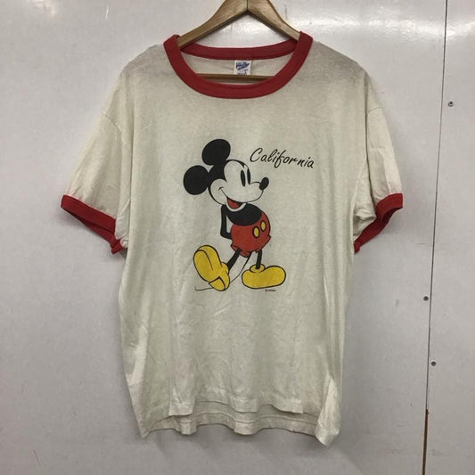 ベルバシーン Velva Sheen Tシャツ 半袖 半袖カットソー プリントTシャツ クルー80s disney 古着 usa製 L プリント 白 / ホワイト /  メンズ USED 古着 中古 10139009