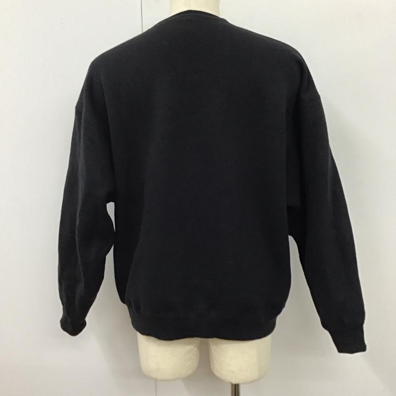 ダブルタップス W)TAPS トレーナー 長袖 c8-x016 WTAPS×Champion クルーネックスウェットシャツ M ロゴ、文字 黒 / ブラック /  メンズ USED 古着 中古 10120529