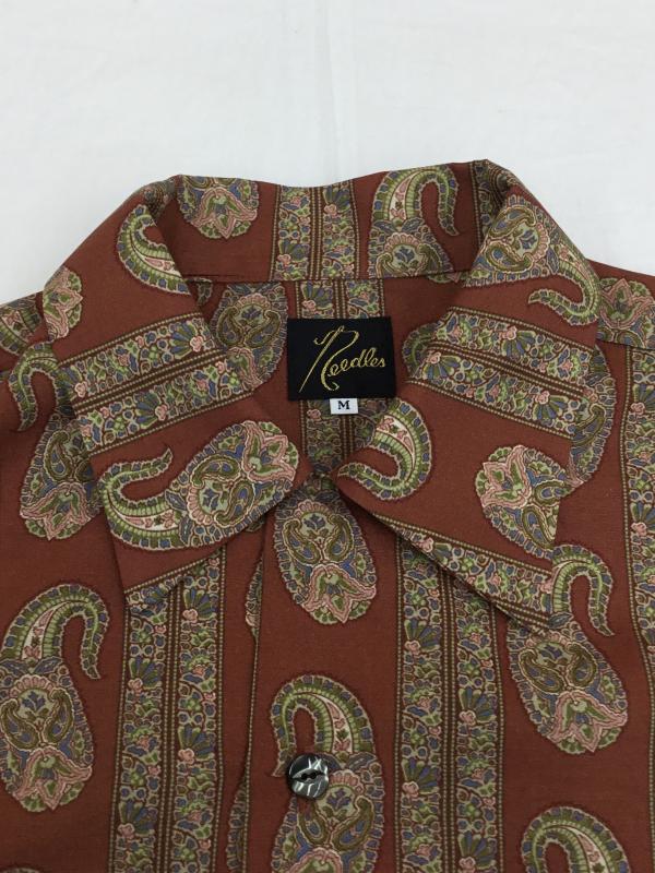 ニードルス Needles シャツ、ブラウス 長袖 Needles Classic shirt OT209 M 総柄 茶 / ブラウン /  メンズ USED 古着 中古 10127168