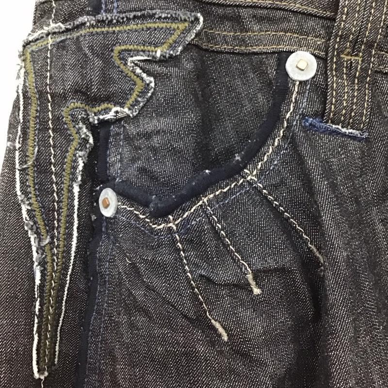 マリテフランソワジルボー MARITHEFRANCOISGIRBAUD パンツ デニム、ジーンズ M7-1182 裾ファスナー M 刺繍 インディゴ / インディゴ /  メンズ USED 古着 中古 10117965