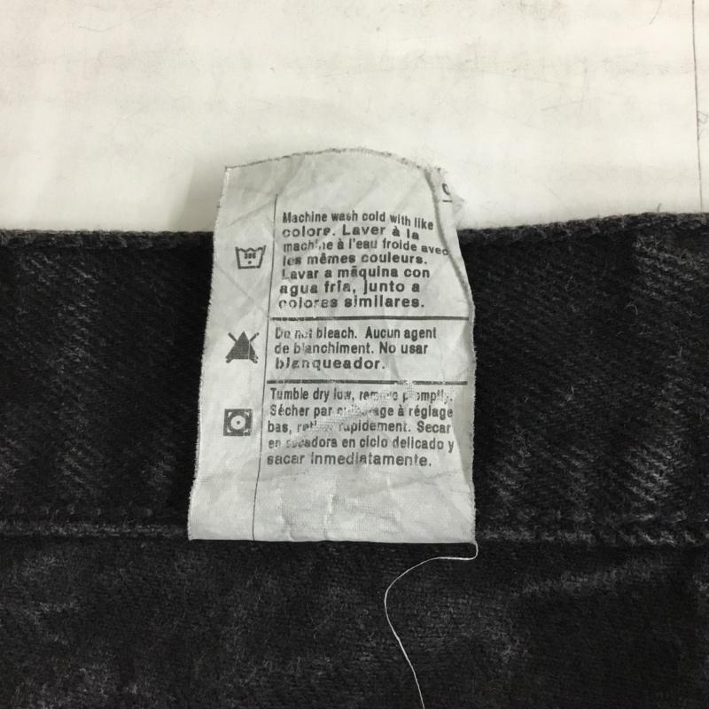 カーハート Carhartt パンツ デニム、ジーンズ デニムパンツ ストレートパンツ ワイドパンツ カジュアルパンツ 36 無地 黒 / ブラック /  メンズ USED 古着 中古 10110019