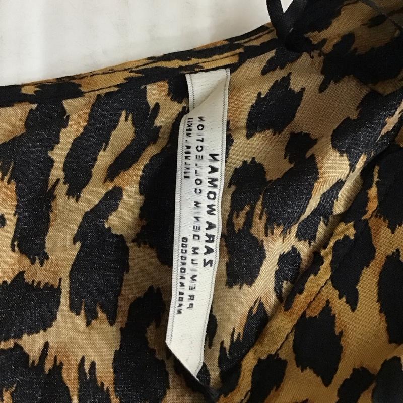ザラウーマン ZARA WOMAN ワンピース ロングスカート 半袖ロングワンピース 総柄 レオパード フレアスカート L ヒョウ柄・レオパード柄 マルチカラー / マルチカラー /  レディース USED 古着 中古 10115240