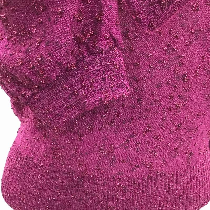 ザラ ZARA カットソー 半袖 4331 101 671 Vネック 半袖ニット S 無地 えんじ / ワインレッド /  レディース USED 古着 中古 10116662