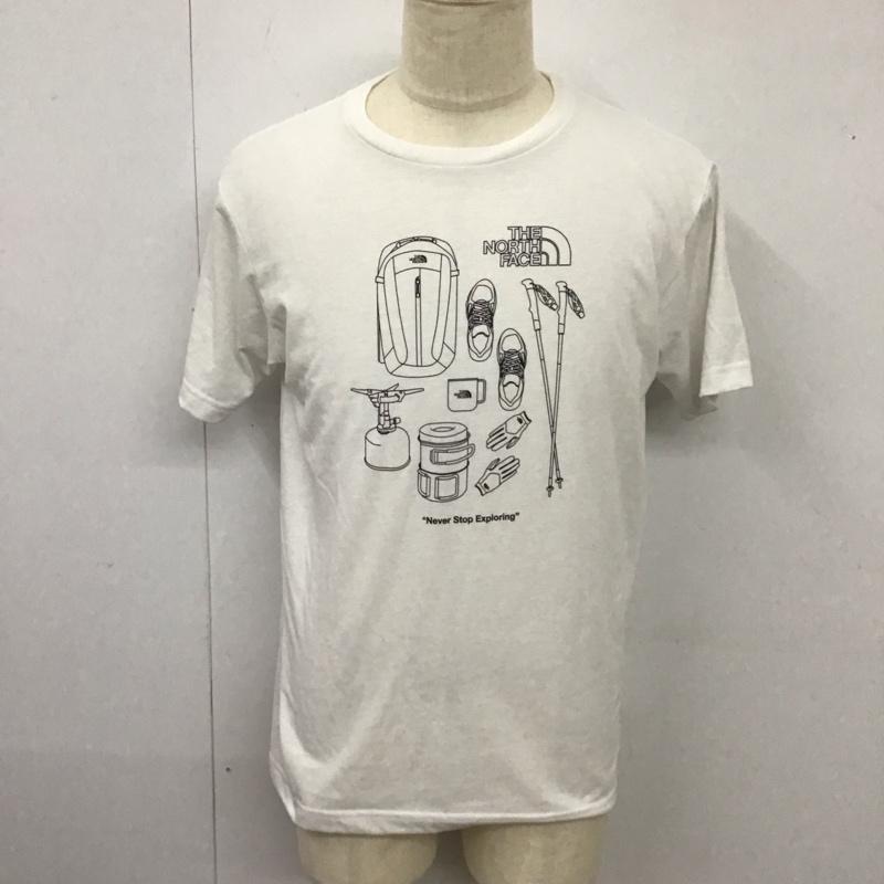 ザノースフェイス THE NORTH FACE Tシャツ 半袖 nt31711 S/SGEARTEE 半袖カットソー プリントTシャツ L プリント 白 / ホワイト /  メンズ USED 古着 中古 10115402