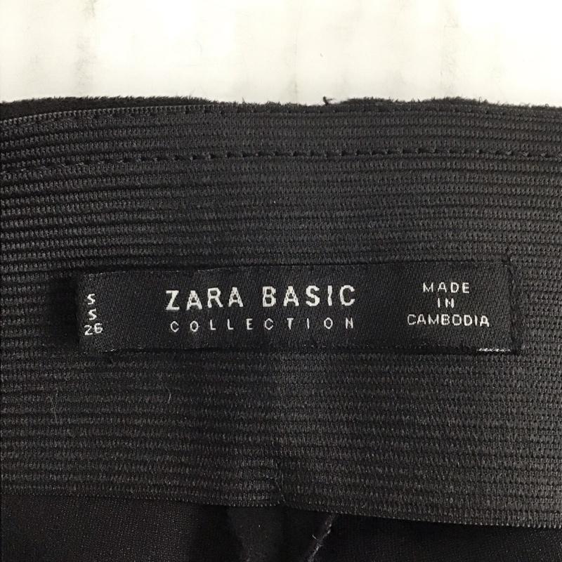 ザラベーシック ZARA BASIC ボトムス ボトムス カジュアルパンツ スリムパンツ ジップアップパンツ ストレッチパンツ S 無地 黒 / ブラック /  レディース USED 古着 中古 10110447