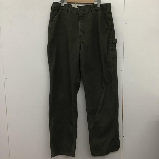カーハート Carhartt パンツ ワークパンツ、ペインターパンツ ワイドパンツ カジュアルパンツ ワークパンツ 34 ロゴ、文字 カーキ / カーキ /  メンズ USED 古着 中古 10148567