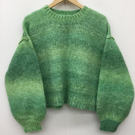 ローリーズファーム LOWRYS FARM ニット、セーター 長袖 LF622122TS M 無地 緑 / グリーン /  レディース USED 古着 中古 10140945