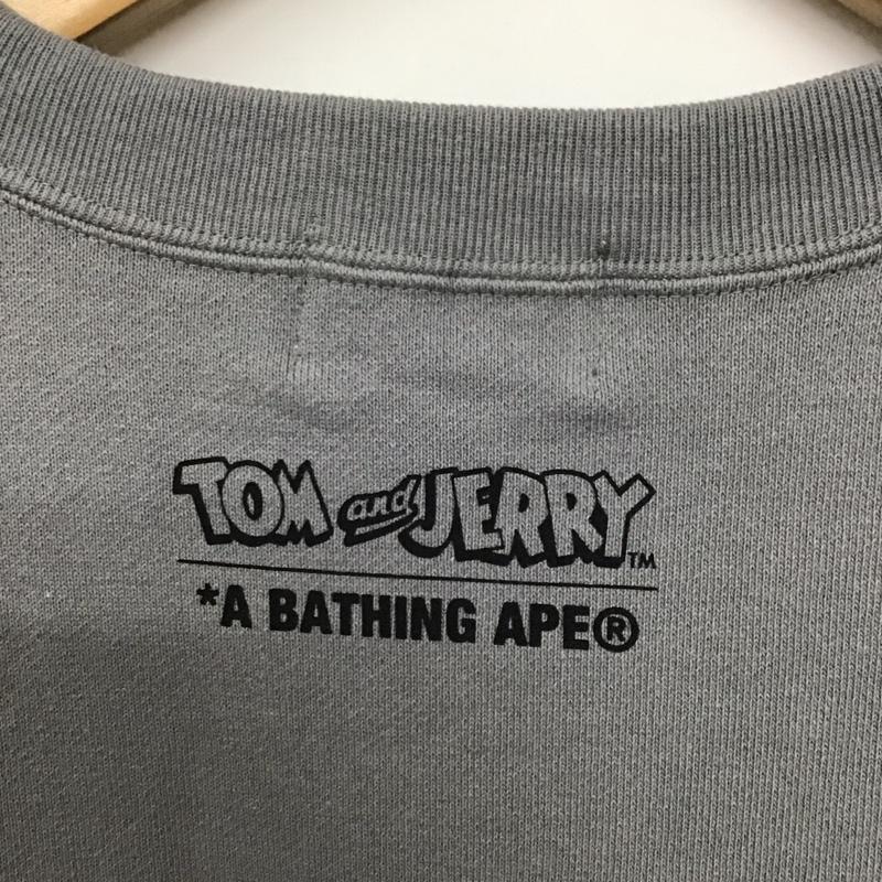 アベイシングエイプ A BATHING APE カットソー 半袖 半袖スウェットカットソー クルーネックカットソー プリントカットソー トムとジェリー XXL プリント 灰 / グレー /  メンズ USED 古着 中古 10130683