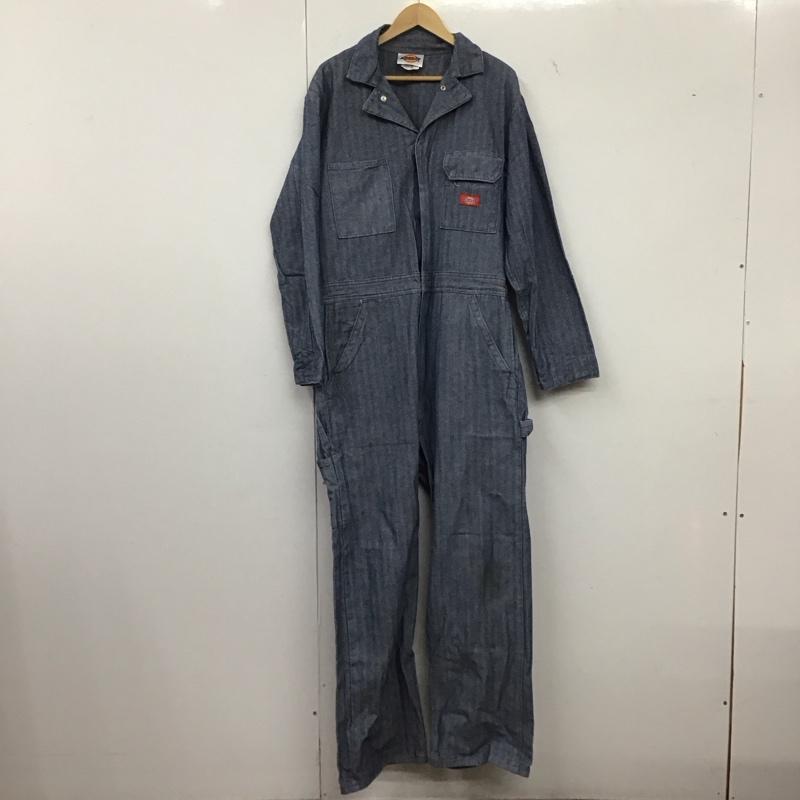 ディッキーズ Dickies ワンピース・ドレス・オールインワン ワンピース・ドレス・オールインワン W823474 長袖ツナギ 42 ロゴ、文字 青 / ブルー /  メンズ USED 古着 中古 10145968