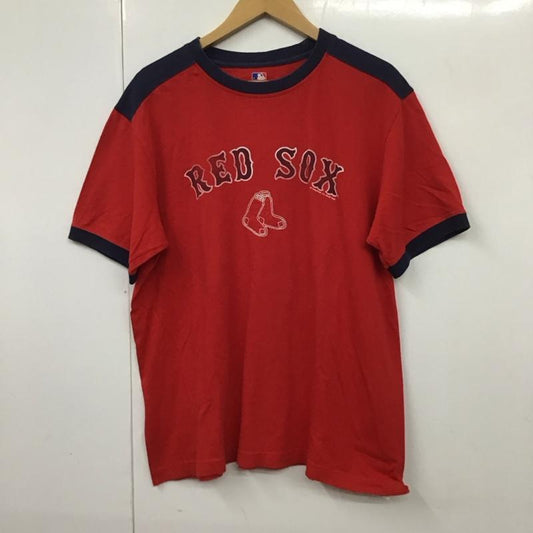メジャーリーグベースボール MLB Tシャツ 半袖 M 無地 X プリント 赤 / レッド /  メンズ USED 古着 中古 10130155