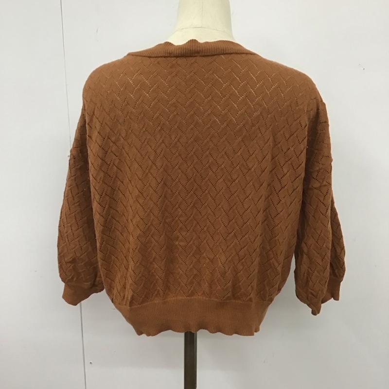 エヘカソポ ehka sopo カーディガン 長袖 FREE 無地 茶 / ブラウン /  レディース USED 古着 中古 10126606