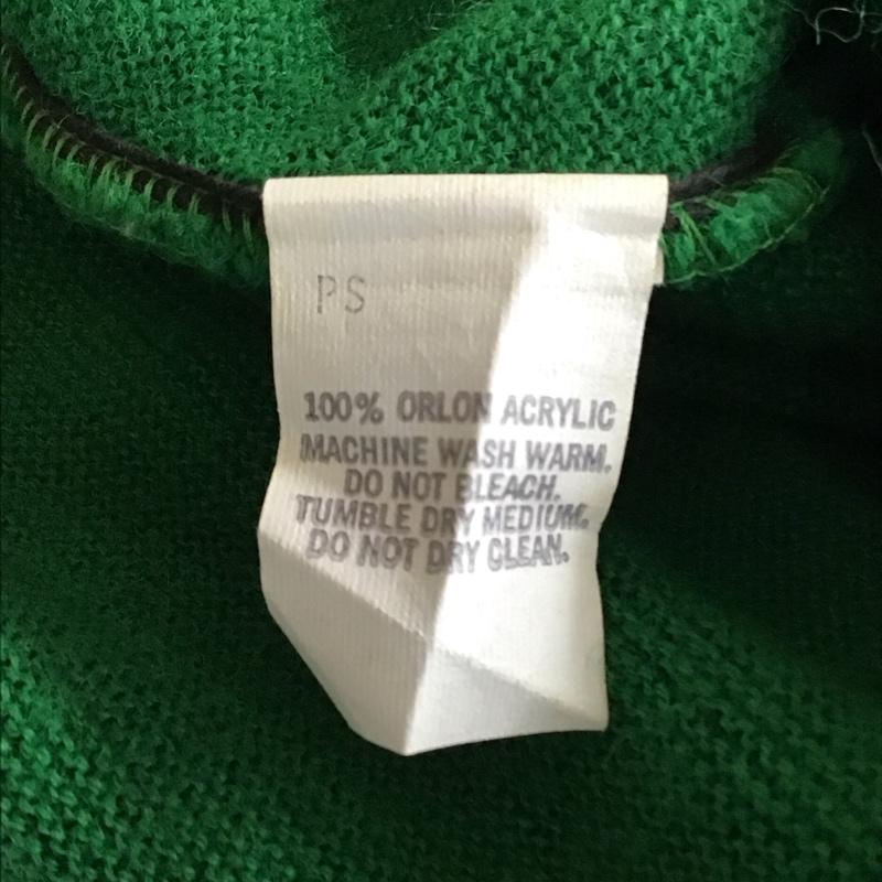 ラコステ LACOSTE カーディガン 長袖 70s　アクリルニット　カーディガン　IZOD XL ロゴ、文字 緑 / グリーン /  メンズ USED 古着 中古 10118296