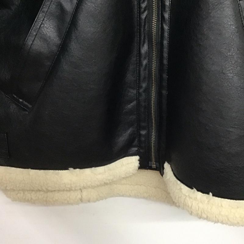アメリカンホリック AMERICAN HOLIC ジャケット、上着 ジャケット、ブレザー 0h000851100 ボアフェイクレザーブルゾン アウター M 無地 黒 / ブラック /  レディース USED 古着 中古 10145446