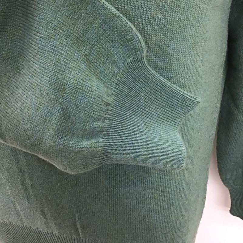 ブルックスブラザーズ BROOKS BROTHERS ニット、セーター 長袖 長袖ニットカットソー ニット セーター Vネックニット M 無地 緑 / グリーン /  メンズ USED 古着 中古 10113620