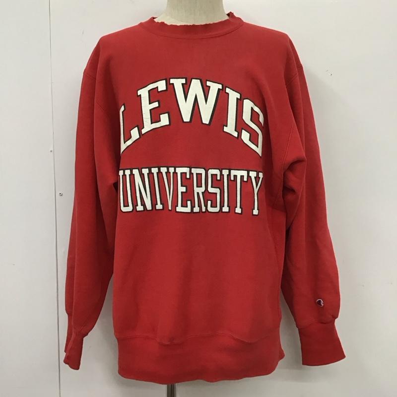 チャンピオン Campion トレーナー 長袖 XL プリント 赤 / レッド /  メンズ USED 古着 中古 10124850