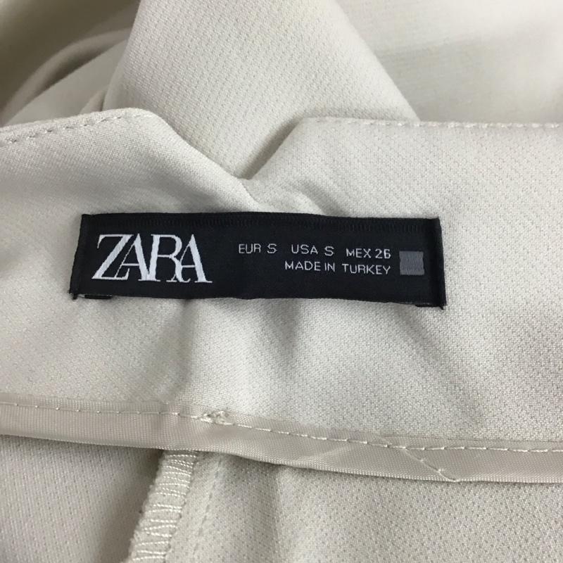 ザラ ZARA パンツ スラックス スラックスパンツ スリムパンツ カジュアルパンツ センタータックパンツ ストレッチパンツ S 無地 オフホワイト / オフホワイト /  レディース USED 古着 中古 10109523