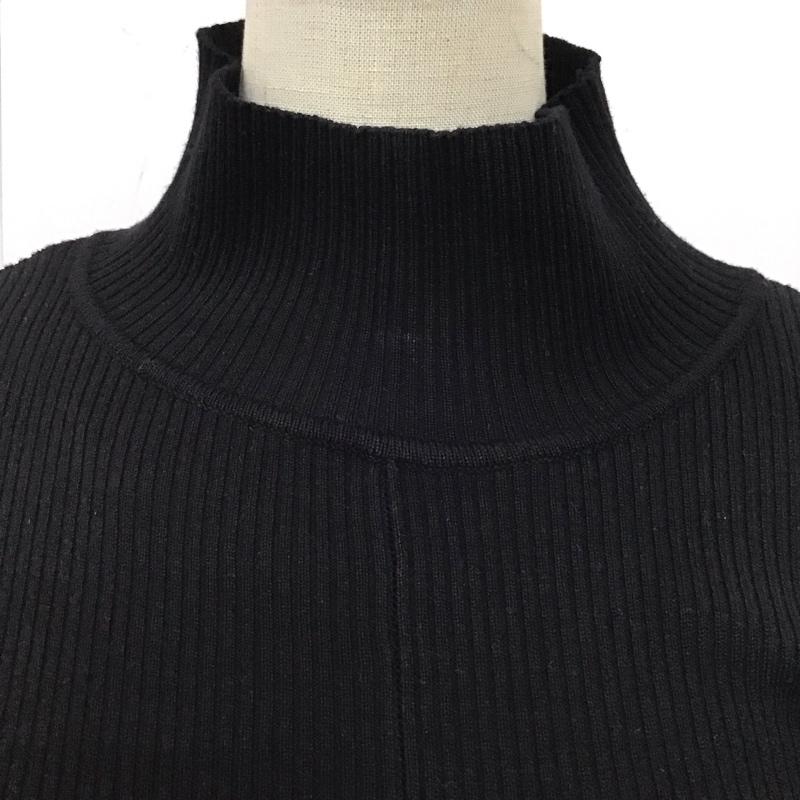 ザラ ZARA ワンピース ロングスカート 3433 002 800 モックネック リブ M 無地 黒 / ブラック /  レディース USED 古着 中古 10109412