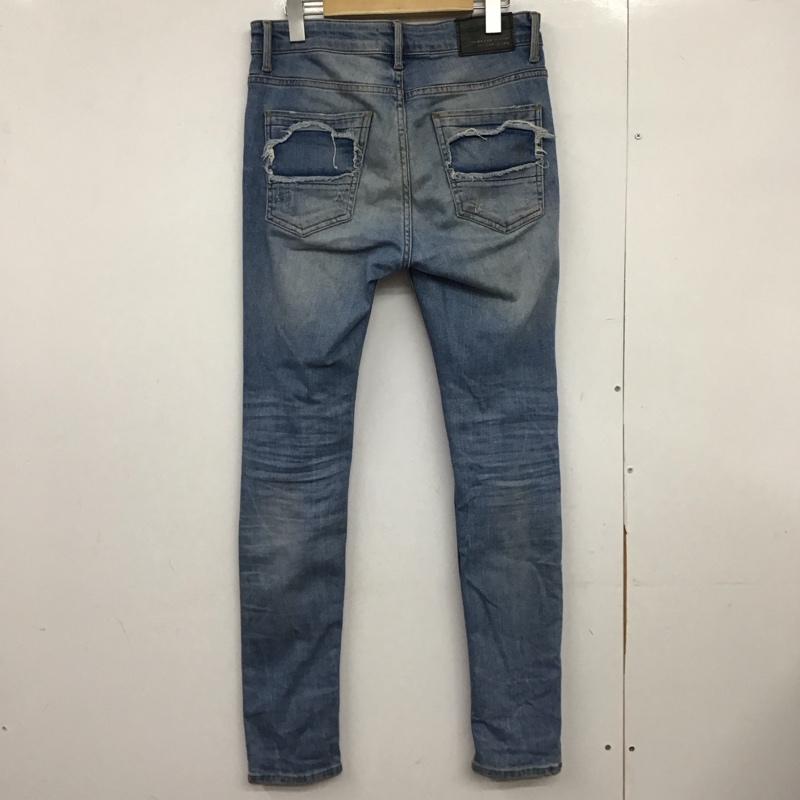 ザラメン ZARA MAN パンツ デニム、ジーンズ デニムパンツ スリムパンツ カジュアルパンツ ストレッチパンツ 38 ダメージ加工 インディゴ / インディゴ /  メンズ USED 古着 中古 10149710