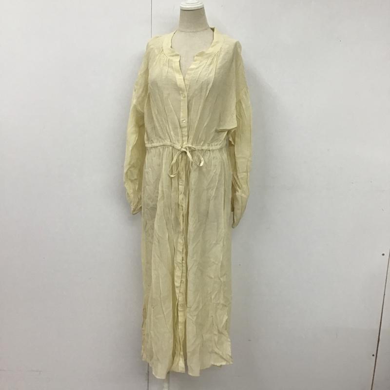 ローリーズファーム LOWRYS FARM ワンピース ロングスカート LF717025TK サイドスリット シャツワンピース M 無地 アイボリー / アイボリー /  レディース USED 古着 中古 10107169