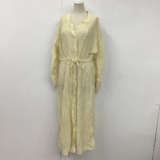 ローリーズファーム LOWRYS FARM ワンピース ロングスカート LF717025TK サイドスリット シャツワンピース M 無地 アイボリー / アイボリー /  レディース USED 古着 中古 10107169