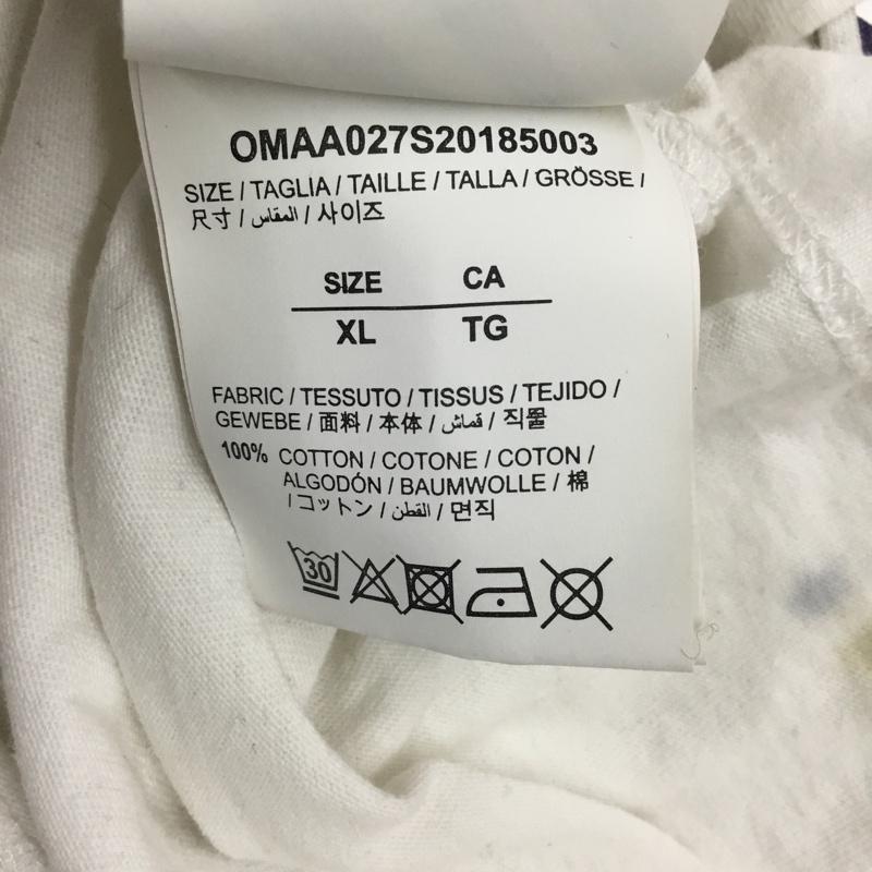 オフホワイト Off-White Tシャツ 半袖 omaa027s20185003 20SS AIRPORTTAPES/SSLIMTEE プリントTシャツ XL ロゴ、文字 白 / ホワイト /  メンズ USED 古着 中古 10108322