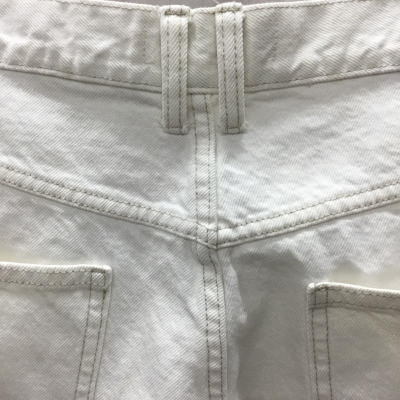 ザラ ZARA パンツ デニム、ジーンズ デニムパンツ ストレートパンツ ワイドパンツ カジュアルパンツ 切りっぱなし 44インチ 無地 白 / ホワイト /  メンズ USED 古着 中古 10120256