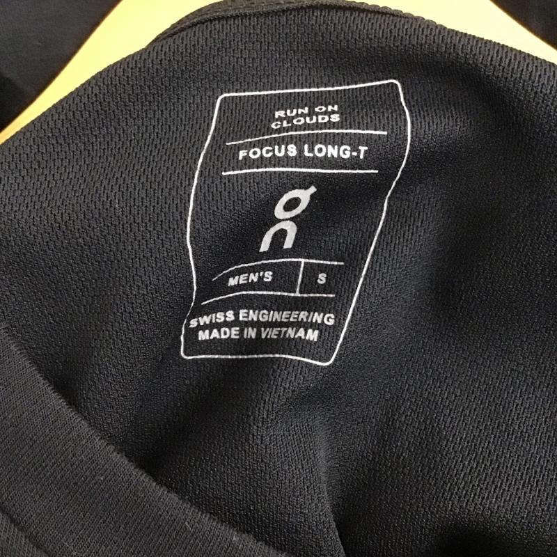 フォーカス FOCUS Tシャツ 長袖 S 無地 黒 / ブラック /  メンズ USED 古着 中古 10128797