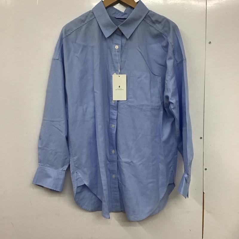 ユナイテッドアローズグリーンレーベルリラクシング UNITED ARROWS green label relaxing シャツ、ブラウス 長袖 3611-146-2112-7105 コットン オックス オーバー シャツ 36 無地 水色 / ライトブルー /  レディース USED 古着 中古 10133799